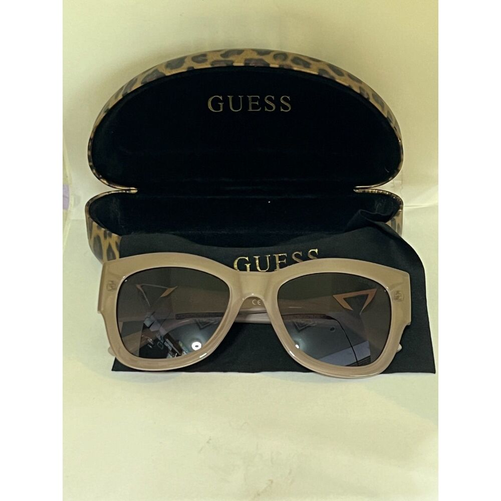 Guess GU7495-S  Shiny Beige Frame, Brown Mirror Lenses, 54 mm Lens GU7495-S5457G